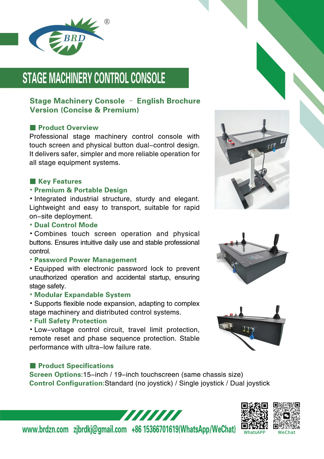 Stage Machinery Control Console
